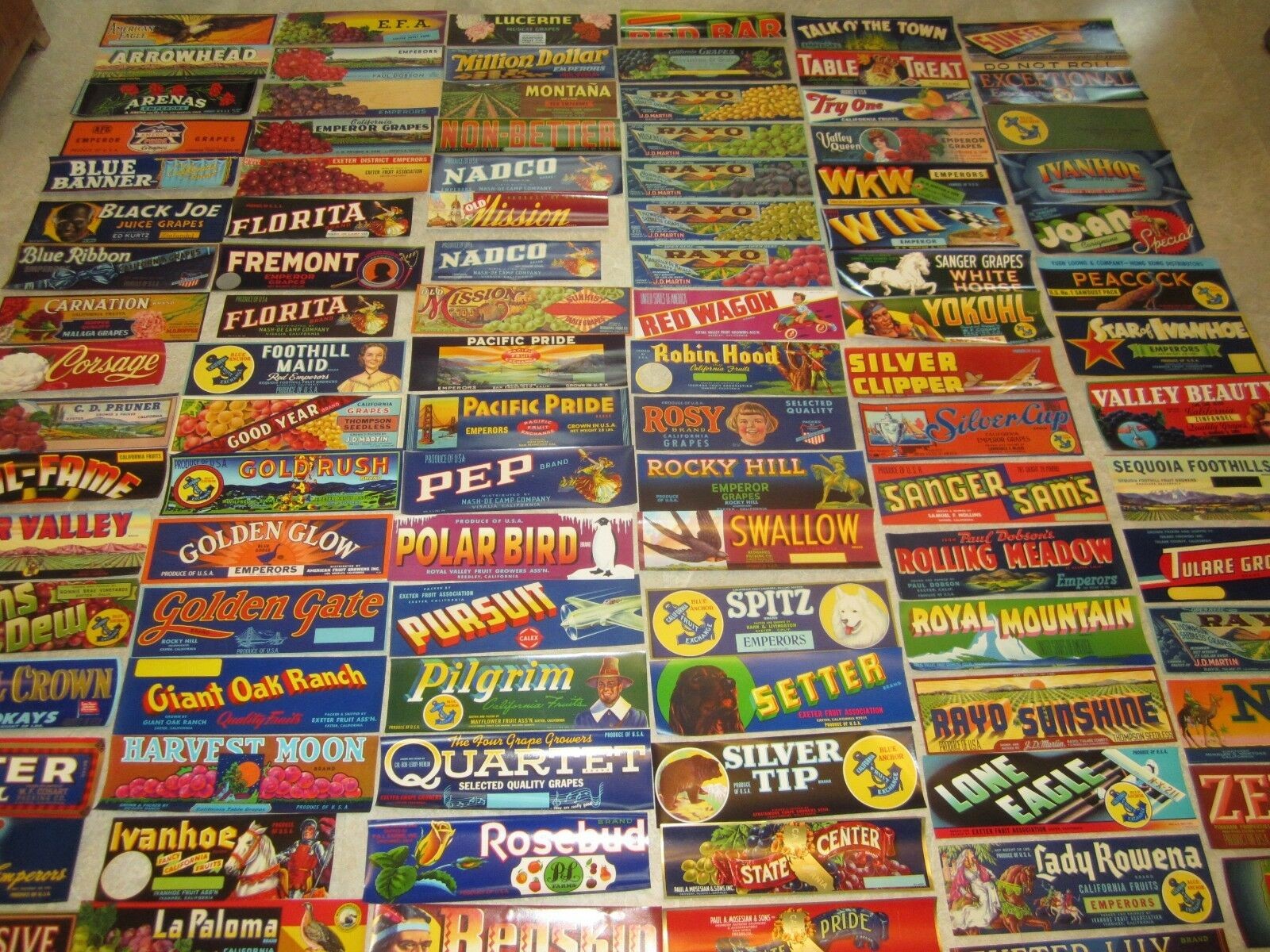 HUGE Collection of 100 Old Vintage CALIFORNIA G...