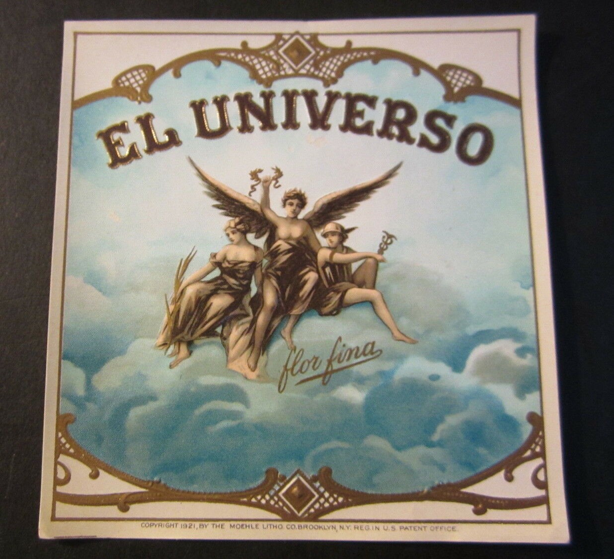  Old Antique - EL UNIVERSO - Outer CIGAR BOX LA...
