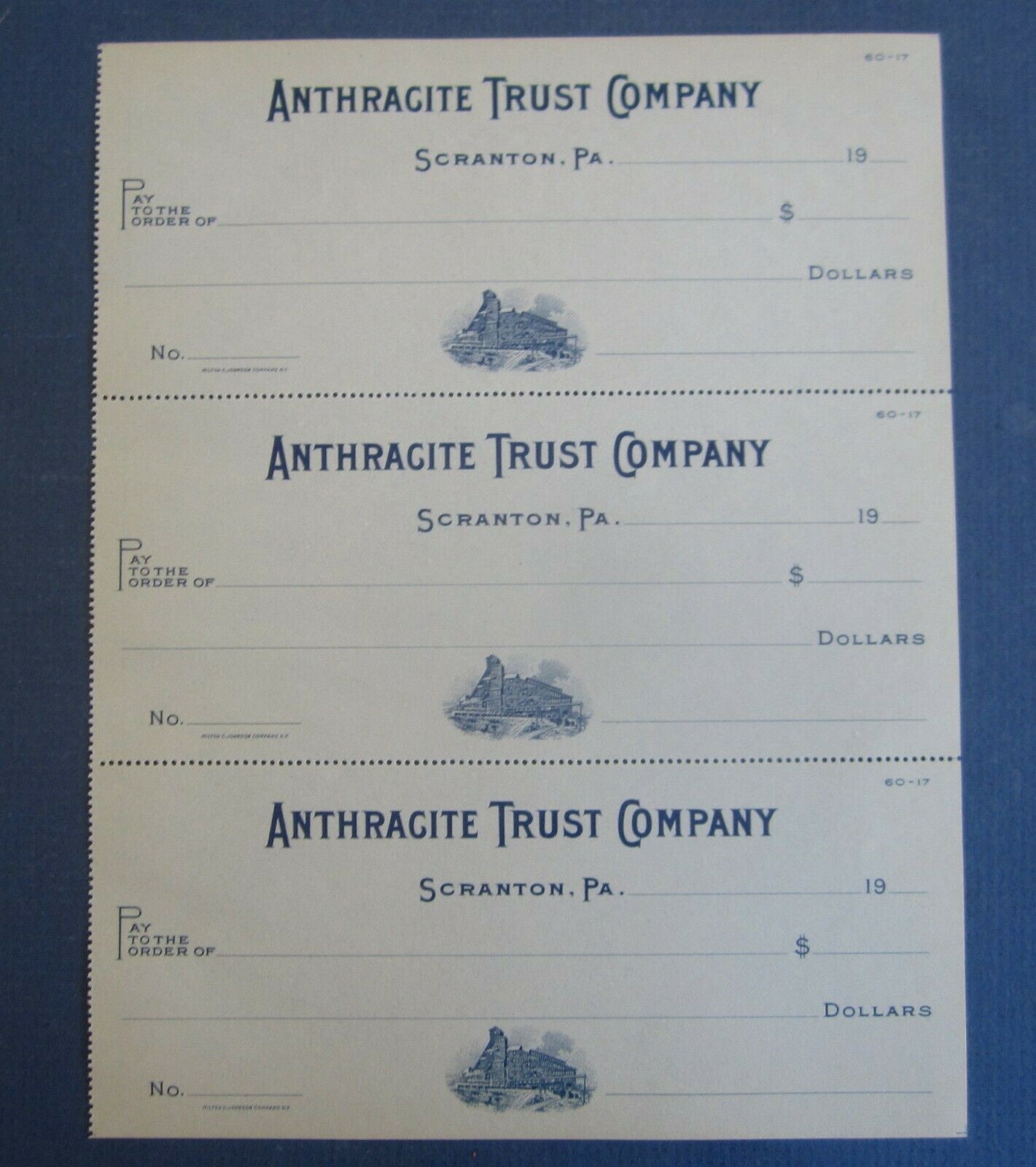 Unused Sheet of 3 Old c.1910