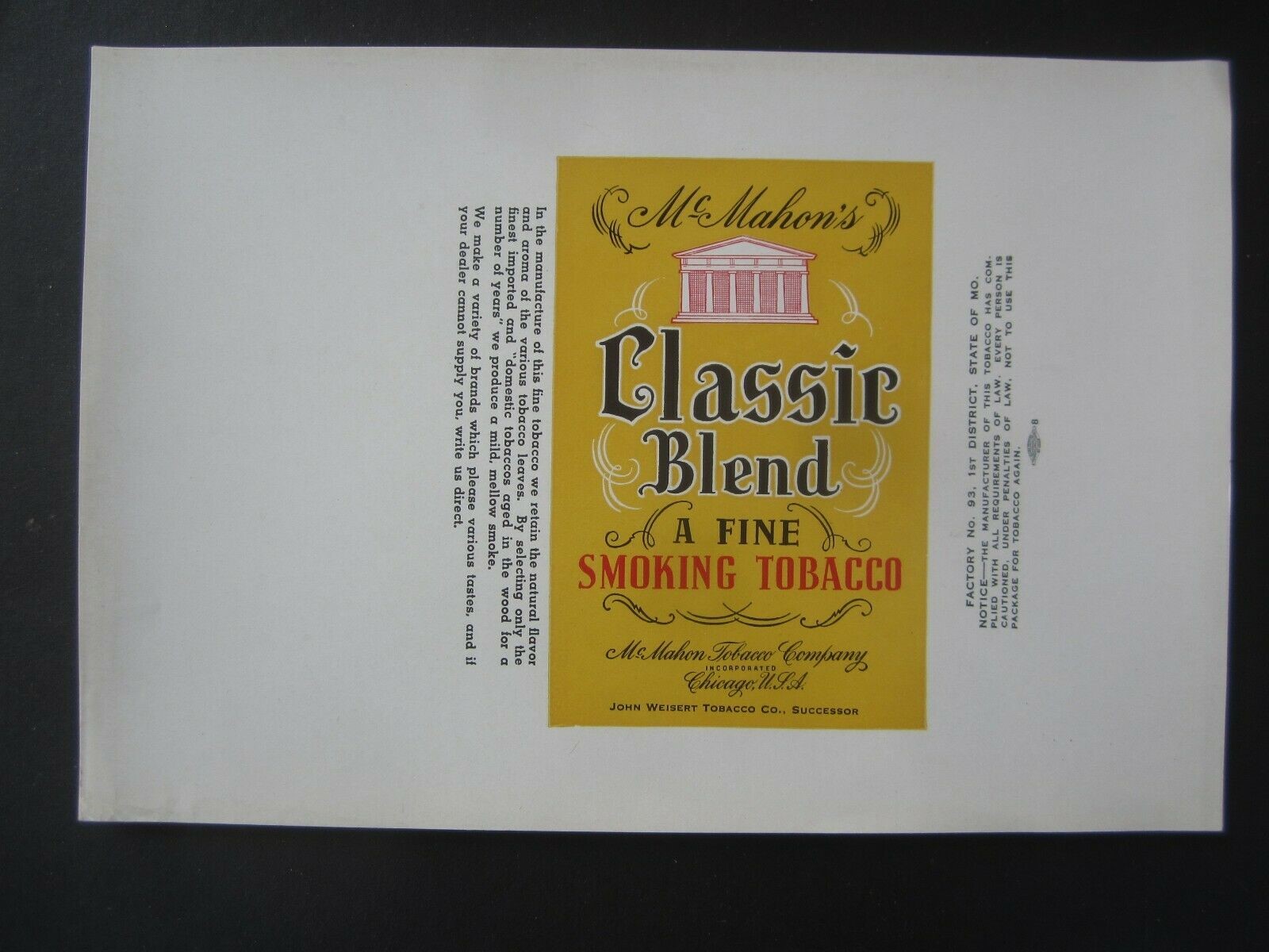  Lot of 50 Old Vintage - CLASSIC BLEND - Tobacc...