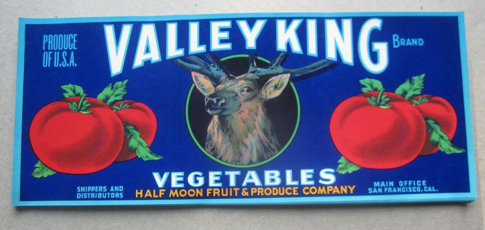 Lot of 50 Old Vintage VALLEY KING Tomato LABEL...