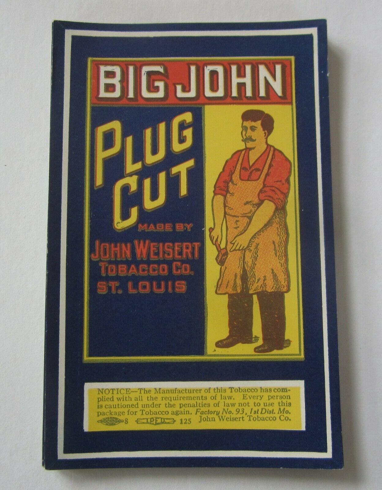  Lot of 50 Old Vintage BIG JOHN - Plug Cut TOBA...