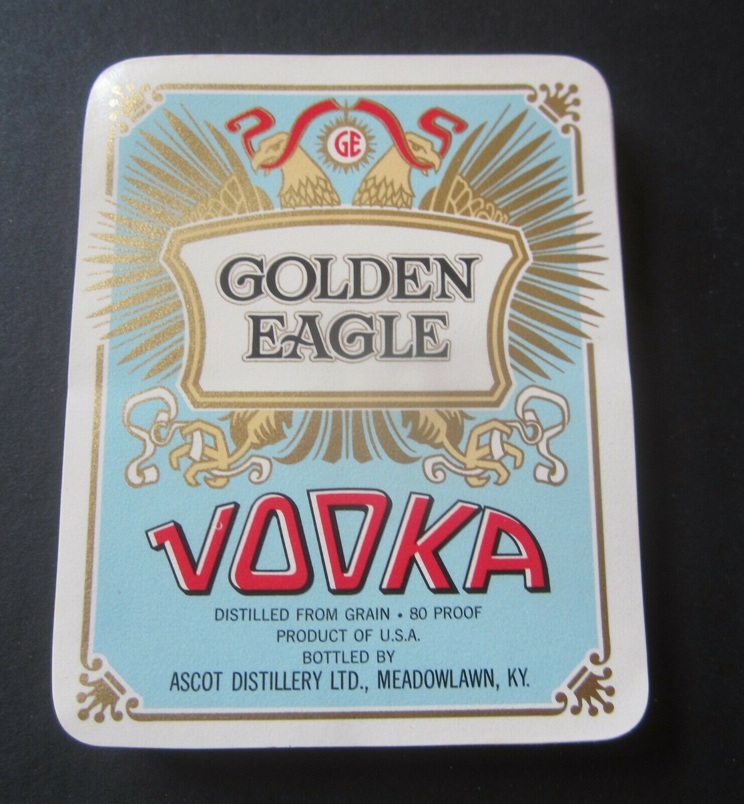  Lot of 100 Old Vintage - Golden Eagle VODKA - ...