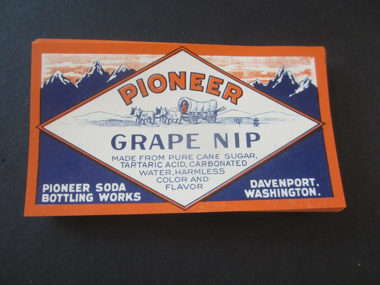  lot of 100 Old Vintage PIONEER Grape Nip SODA ...