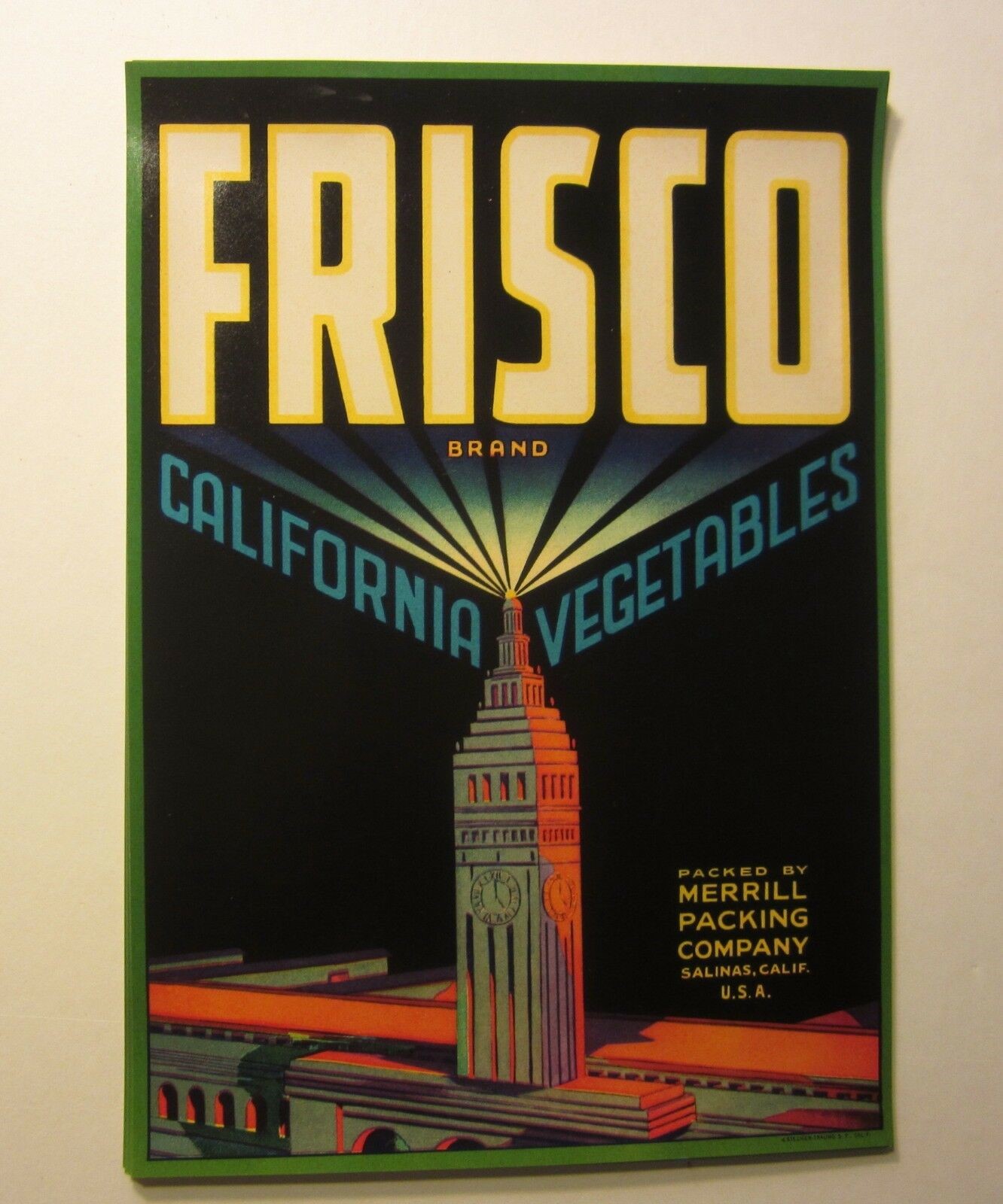  Lot of 25 Old Vintage FRISCO LABELS - San Fran...