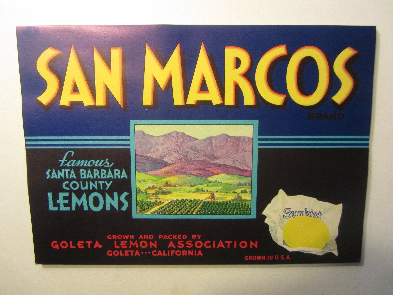  Lot of 100 Old Vintage SAN MARCOS Sunkist LEMO...