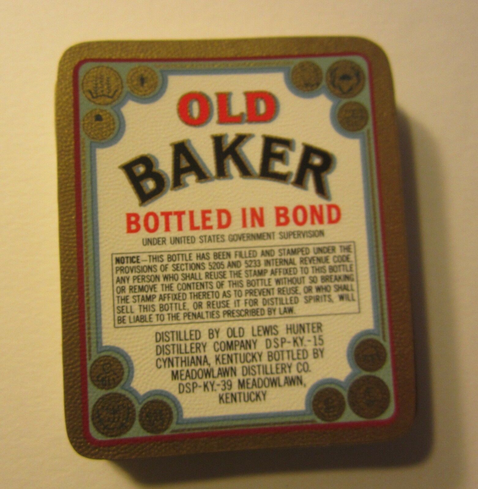 Lot of 100 Old Vintage - OLD BAKER Whiskey LAB...