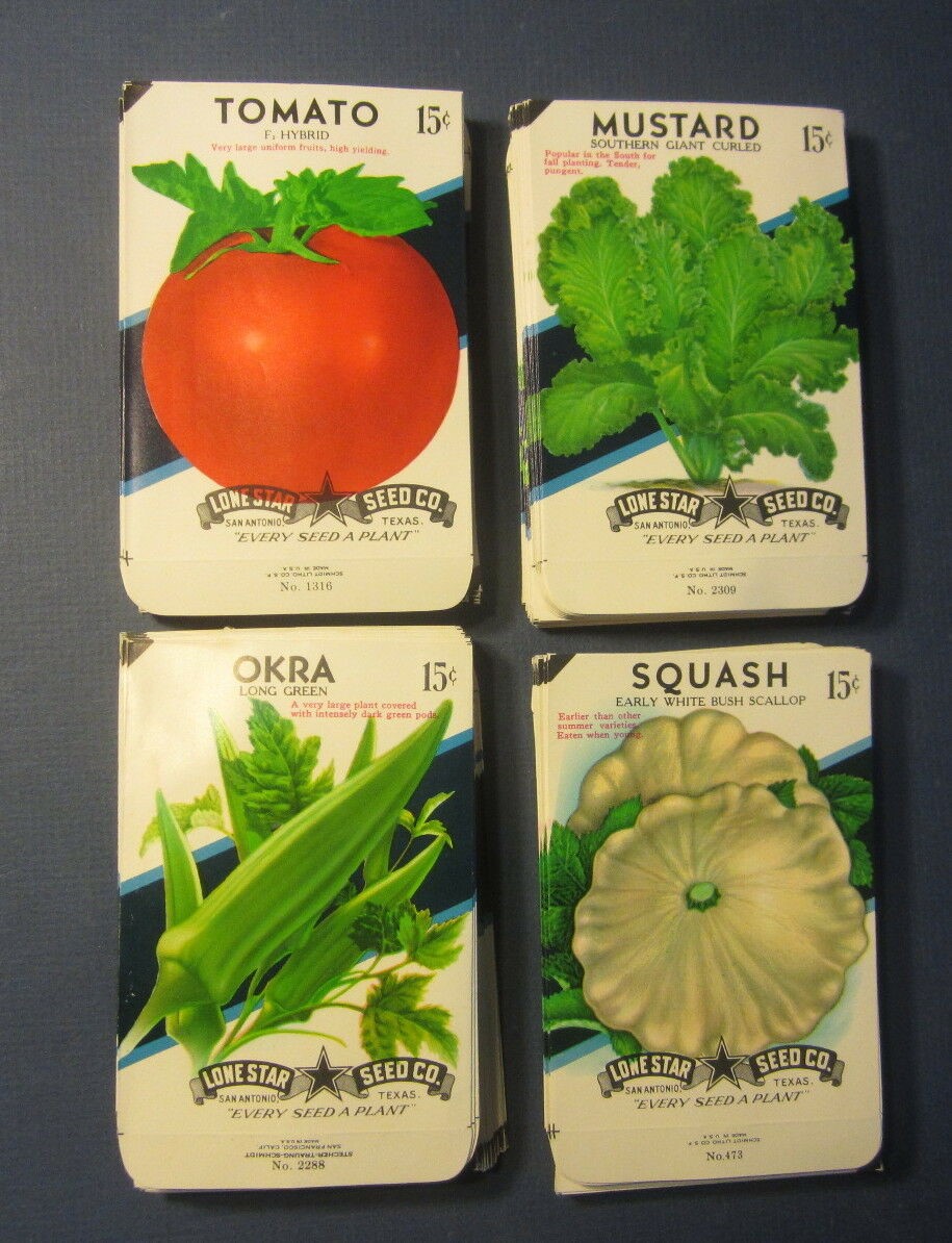  Lot of 200 Old Vintage Vegetable SEED PACKETS ...