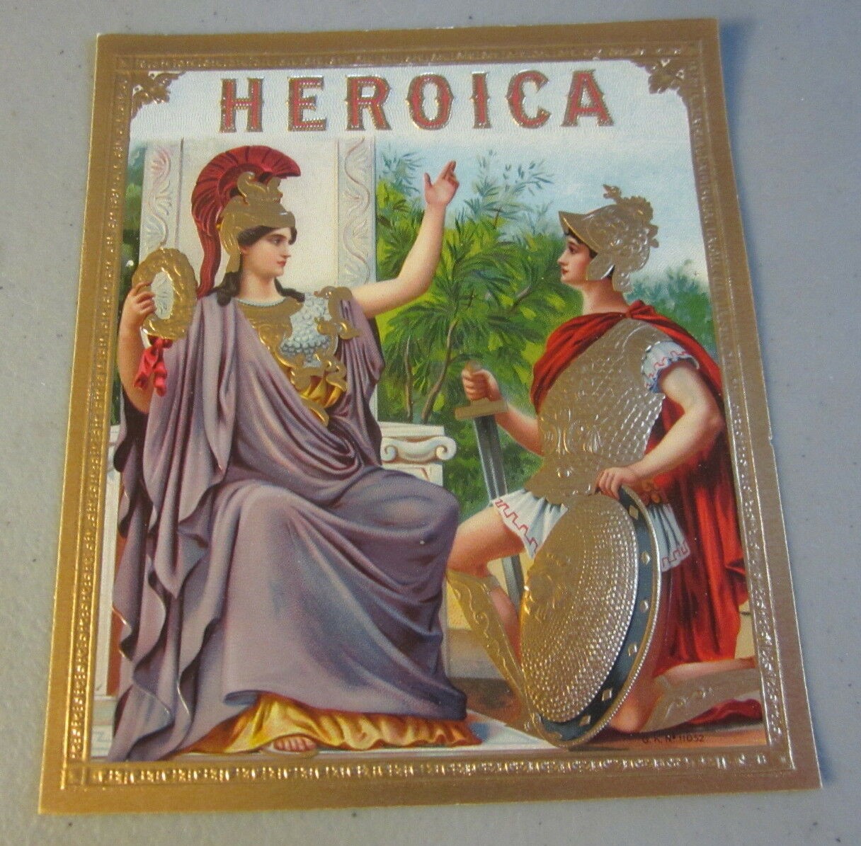  Old Antique - HEROICA - Outer CIGAR Box LABEL ...
