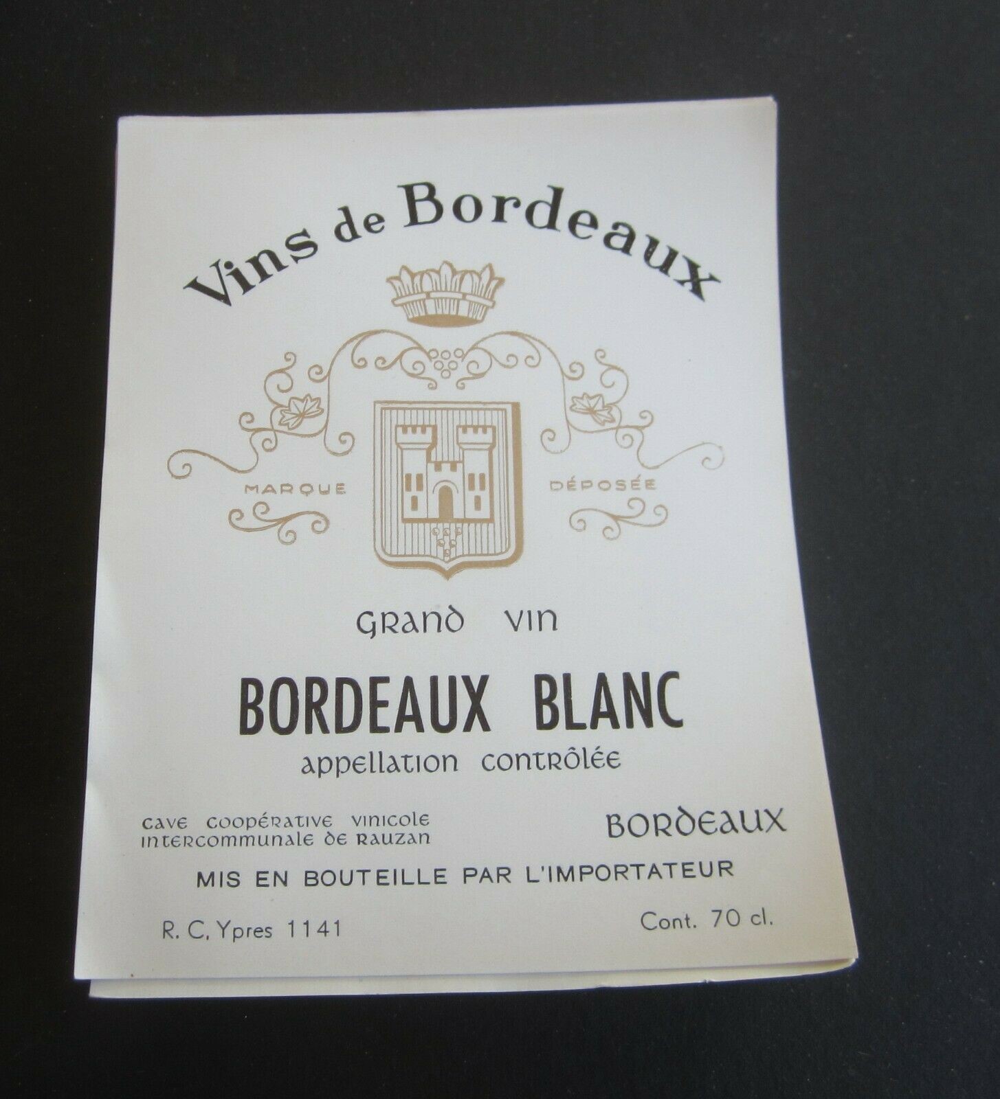  Lot of 100 Old Vintage - BORDEAUX BLANC - Fren...