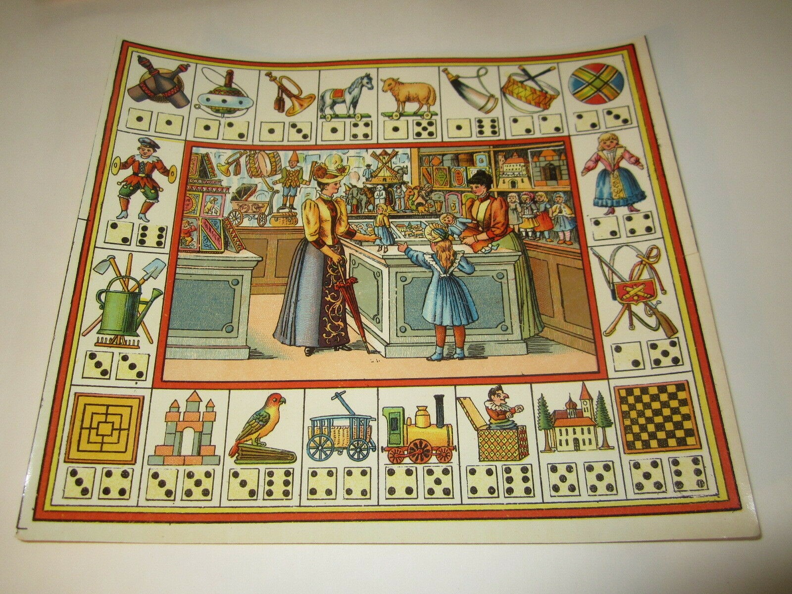 Old c.1890 Antique - French Game PRINT - TOY SH...