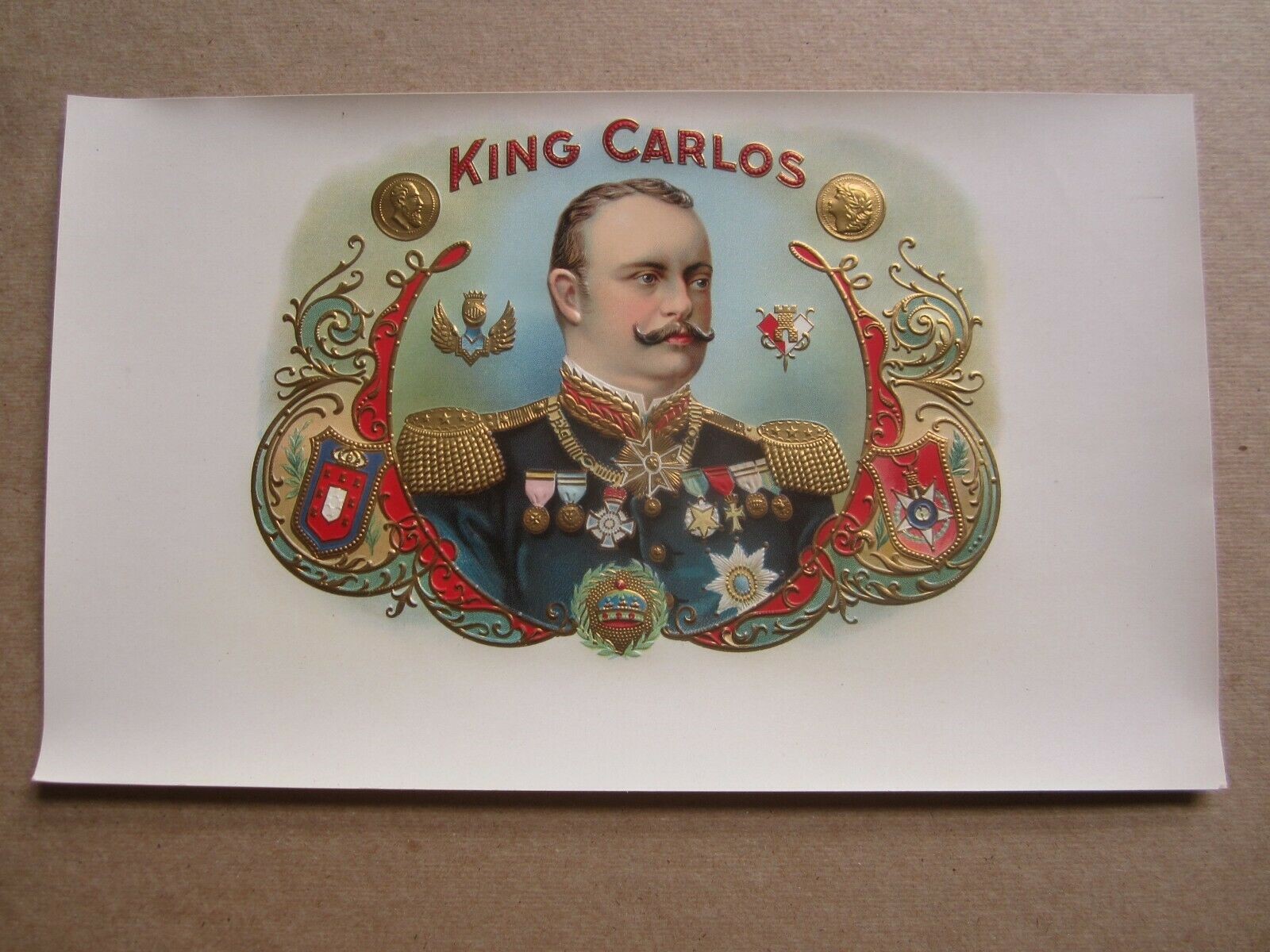  Old Antique - KING CARLOS - Inner CIGAR LABEL ...