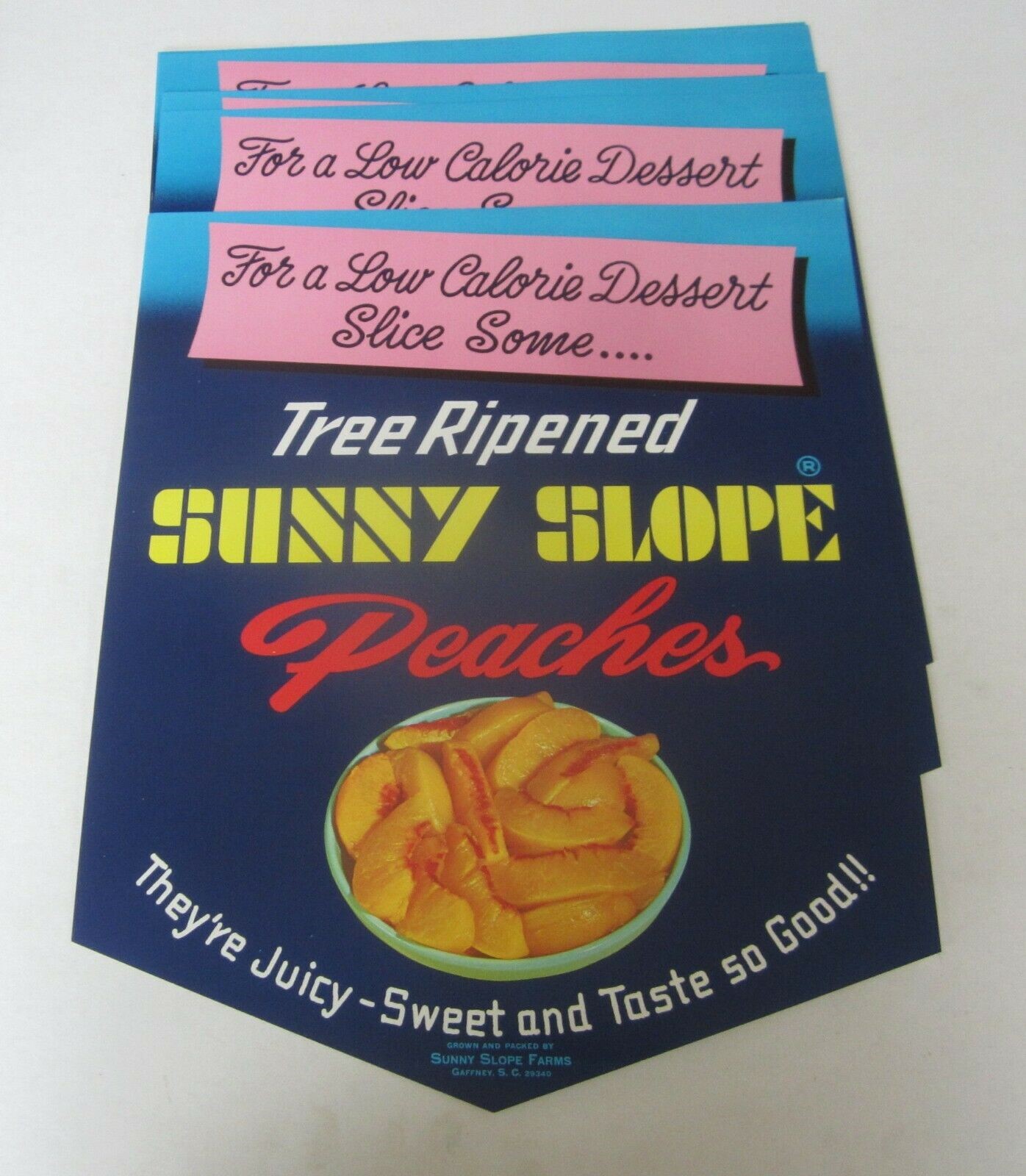  Lot of 10 Old Vintage - Sunny Slope PEACHES - ...