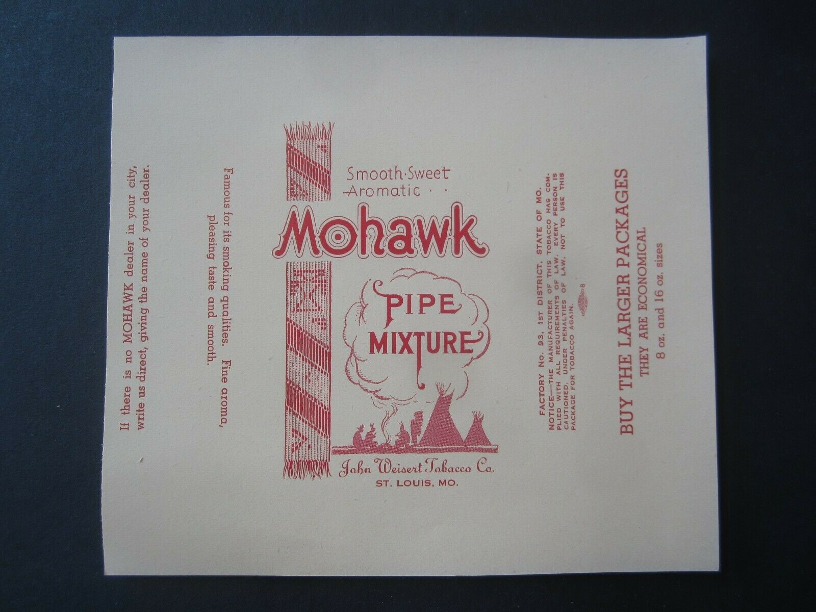 Lot of 50 Old Vintage MOHAWK Pipe Mixture Toba...