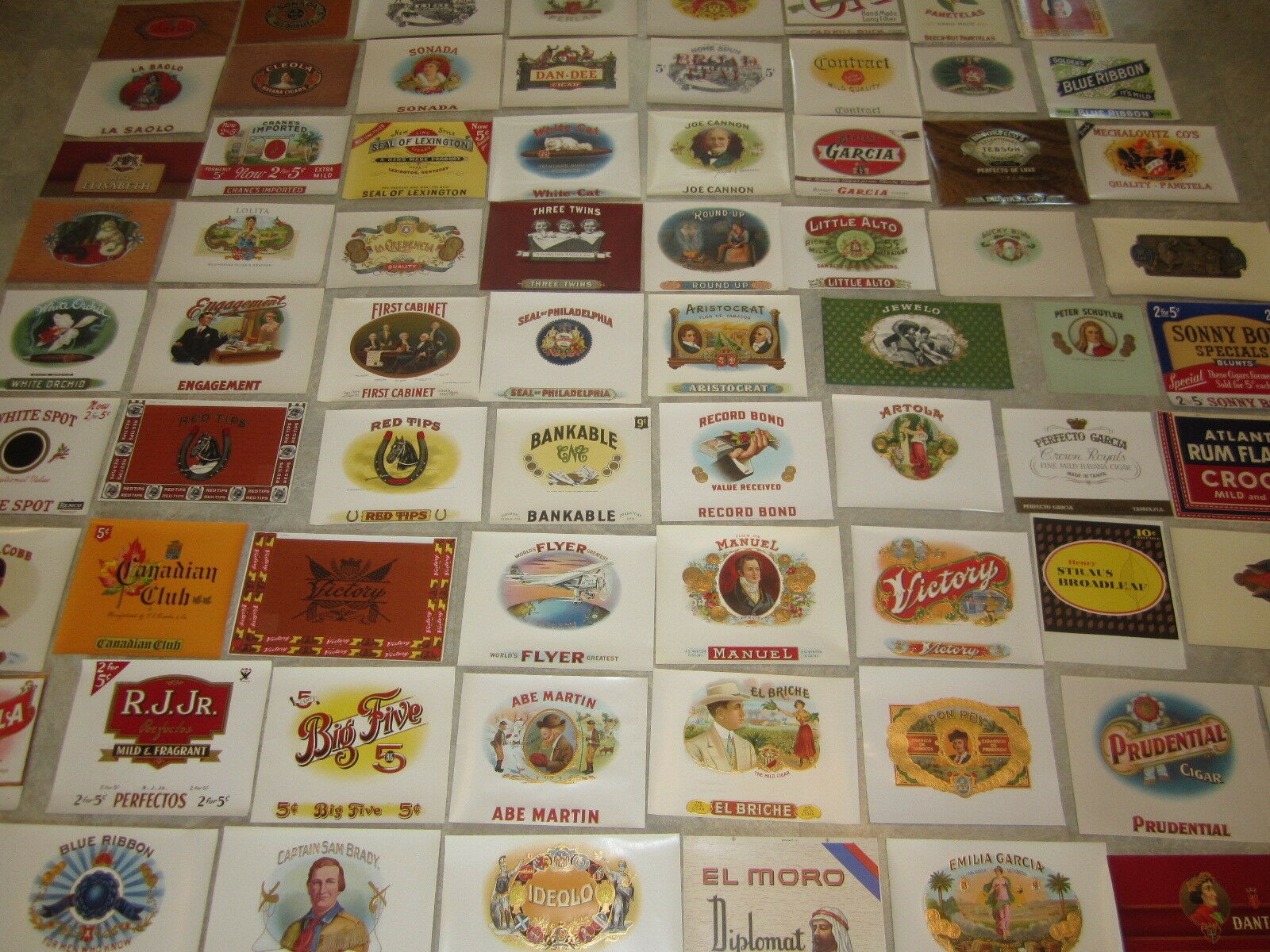  Collection of 100 Old Antique Inner CIGAR Box ...