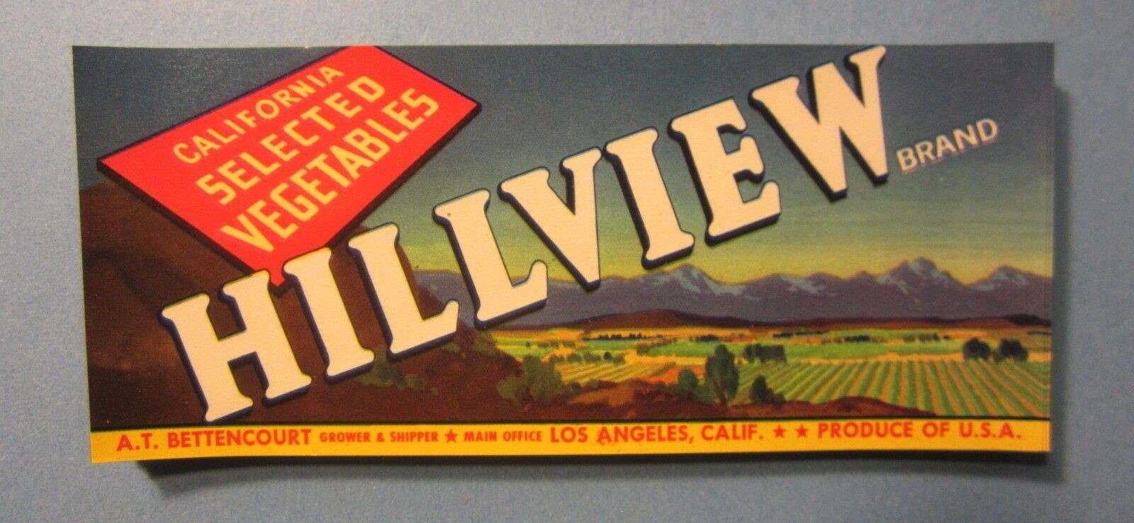  Lot of 100 Old Vintage - Hillview Vegetable LA...
