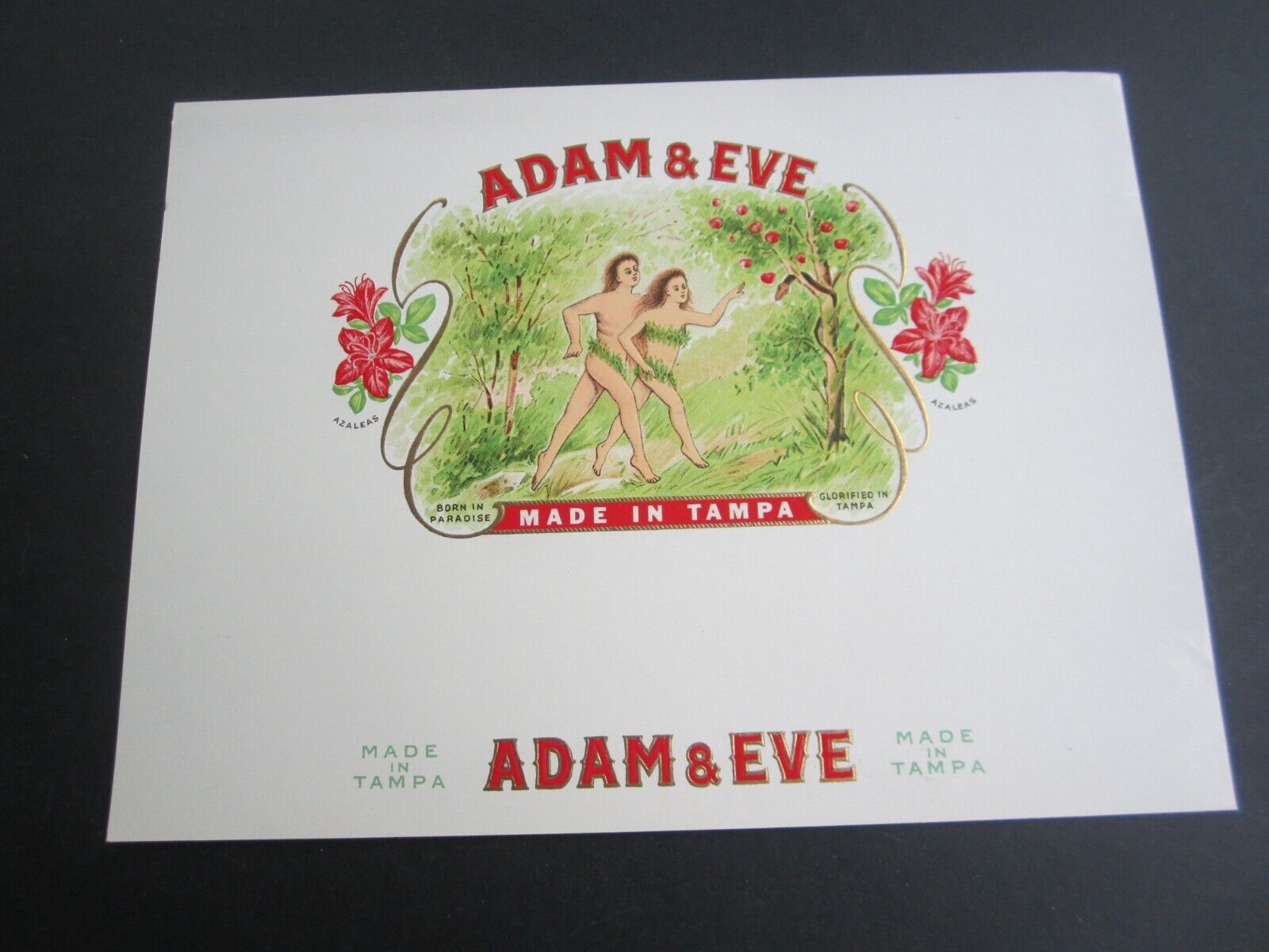 Original Old Antique - ADAM & EVE - Inner CIGAR...