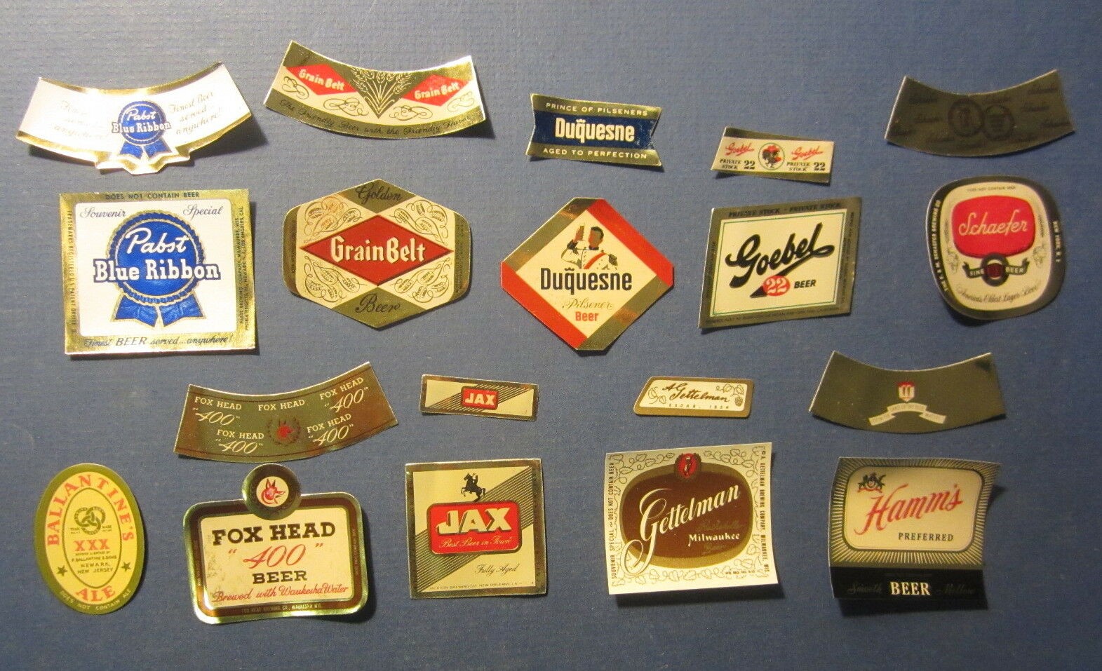 Lot of 19 Old Vintage - MINI - BEER LABELS - Gr...