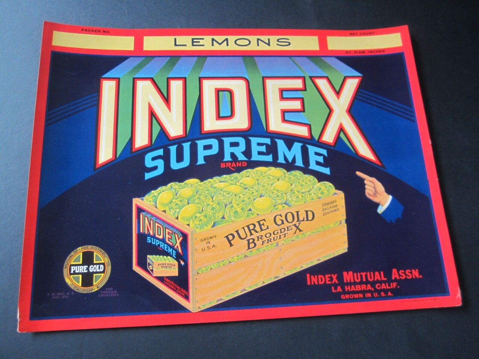 Original Old Vintage - INDEX Supreme Brand - Le...