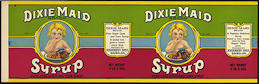 #ZLCA208 - DIxie Maid Syrup Can Label - 2.5 LB....
