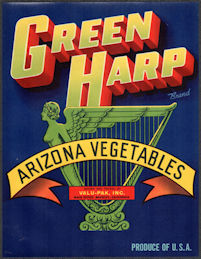 Lot of 25 Green Harp Arizona Vegetables Labels ...