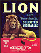 #ZLC324 - Lion Brand Vegetable Crate Label