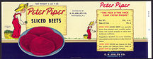 #ZLCA182 - Rare Peter Piper Sliced Beets Can Label