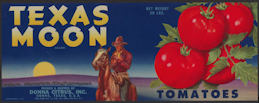 #ZLCA*040 - Texas Moon Tomatoes Crate Label - C...