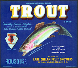 #ZLC078 - Trout Brand Apple Crate Label