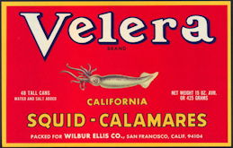 #ZLC408 - Velera California Squid Crate Label