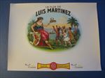  Old Antique - LUIS MARTINEZ - Inner CIGAR Box LABEL - Native Children