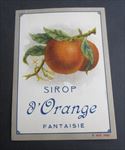 Old Vintage 1920's - Sirop L'ORANGE Fantaisie - European Liquor LABEL