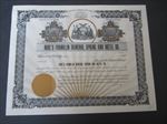 Old - HIDE'S FRANKLIN MINERAL SPRING & HOTEL Co. - Stock Certificate - N.Y.