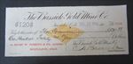 Old c.1900 - QUERIDA COLO. - BASSICK GOLD MINE - Bank Check - Revenue Stamp