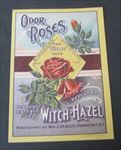 Old Vintage 1920's - ROSE - Perfumed WITCH HAZEL LABEL - N.Y.