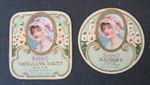 2 Old Vintage 1920's SALUX PERFUMER - Beauty LABELS - Sachet / Smelling Salts