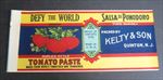 Lot of 5 Old Vintage - Defy the World TOMATO PASTE - Can LABELS - NJ