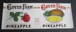 Original Old Vintage 1930's - Clover Farm - PINEAPPLE - Can LABEL - Cleveland