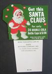 Old Vintage - Double Cola Soda - SANTA CLAUS - Advertising Sign