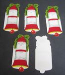 Lot of 5 Old Vintage 1950's - CHRISTMAS - GIFT TAGS - Bell