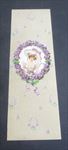 Old Vintage c.1910's - CANDY BOX Decoration CARD - Lady with Purple Flowers