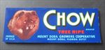 Old Vintage - CHOW - DOG - Crate LABEL - Mount Dora FLORIDA