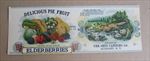 Old Vintage - Elderberries - Pie Fruit - CAN LABEL - FOX - Allegany N.Y.