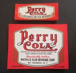  Lot of 100 Old Vintage 1940's PERRY COLA - SODA LABELS - Mt Vernon NY