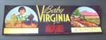 Old Vintage 1940's - BABY VIRGINIA - Grape Crate LABEL - Sanger CA.