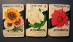  Lot of 75 Old 1950's Vintage - FLOWER - SEED PACKETS - 310B - EMPTY