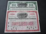 2 Old Vintage - BOSTON ELEVATED RAILWAY Co. - Stock Certificates - MASS.
