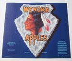Old Vintage - WENOKA - APPLE Crate LABEL - Wenatchee WASH.