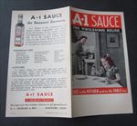 Old Vintage 1941 - A-1 SAUCE - Advertising Brochure - The Wholesome Relish