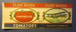 Old Vintage 1920's - Flint River Tomatoes CAN LABEL - AIRPLANE - Williamson GA.